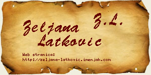 Željana Latković vizit kartica